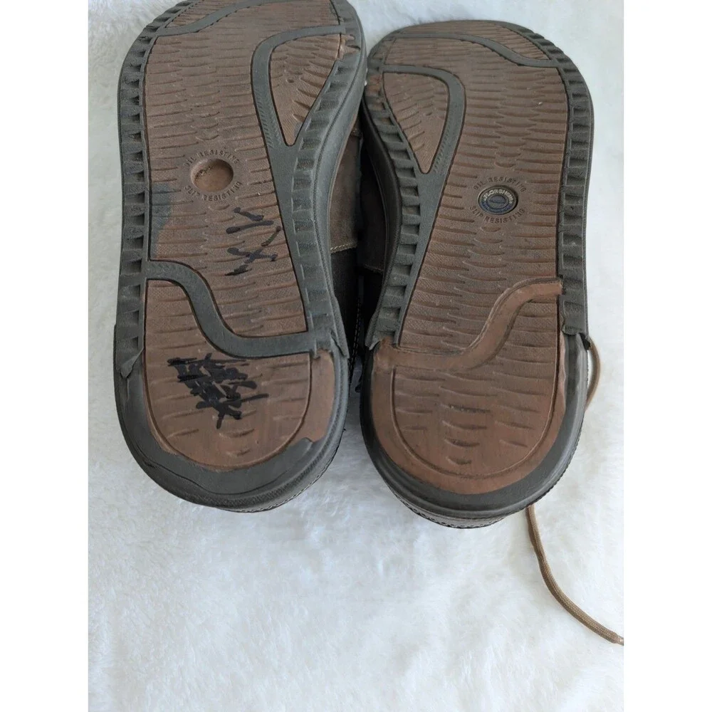 Brown Leather Steel Toe Work Oxford Shoes - Chunky Gorpcore Retro Grunge Low Top